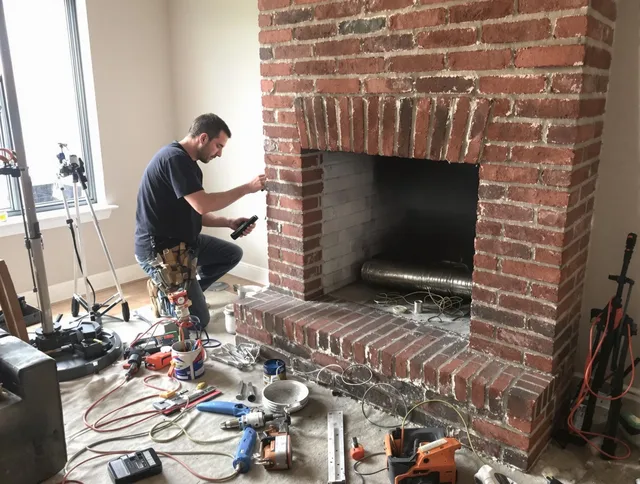 Manhattan Beach Chimney Sweep specialist finalizing chimney liner service in Manhattan Beach, CA