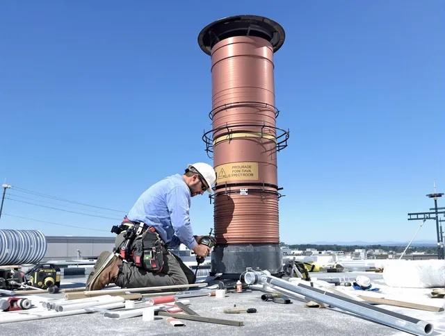 Installed chimney liner by Manhattan Beach Chimney Sweep in Manhattan Beach, CA