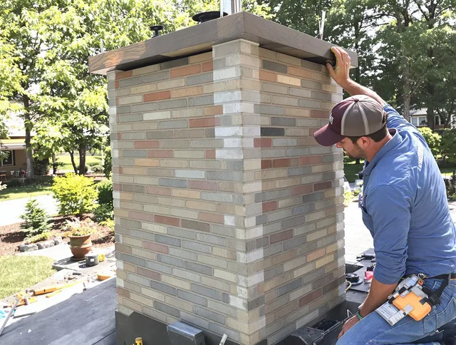 Manhattan Beach Chimney Sweep completing a modern chimney remodel in Manhattan Beach, CA