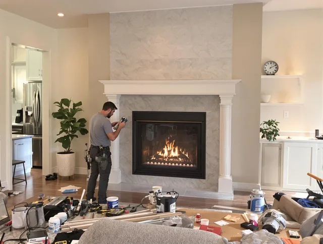 Newly installed fireplace by Manhattan Beach Chimney Sweep in Manhattan Beach, CA